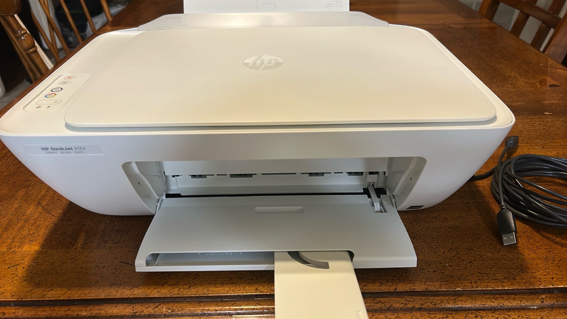 HP Deskjet Printer 2132 Not WiFi Ready,but comes With Power Cord and 2 Printer To Computer Or Laptop Connectors