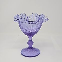 Vintage Fenton Glass Stemmed Compote