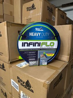 Brand New Ray Padula 5/8 in x 100 ft Heavy Duty Garden Hose Infiniflo Platinum