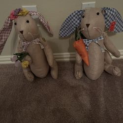 Mr and Mrs Burlap Bunnies