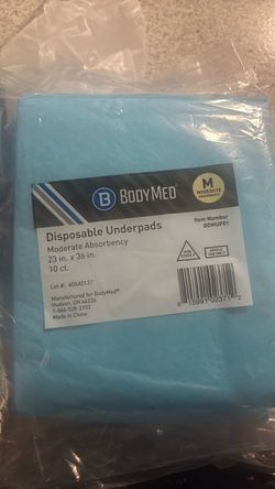 Disposable under pads by body med 10 count
