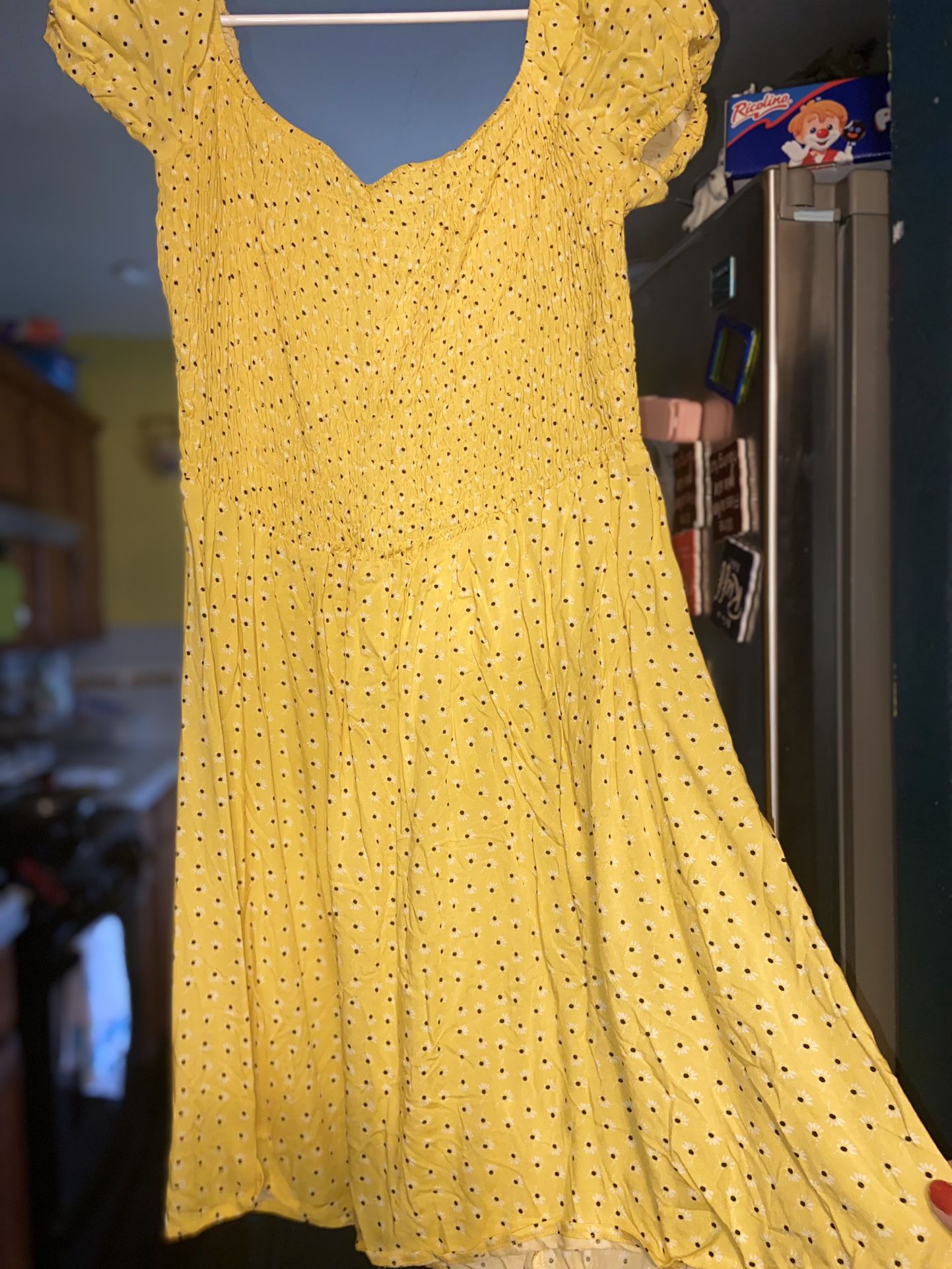 Yellow Floral Spring Dress 