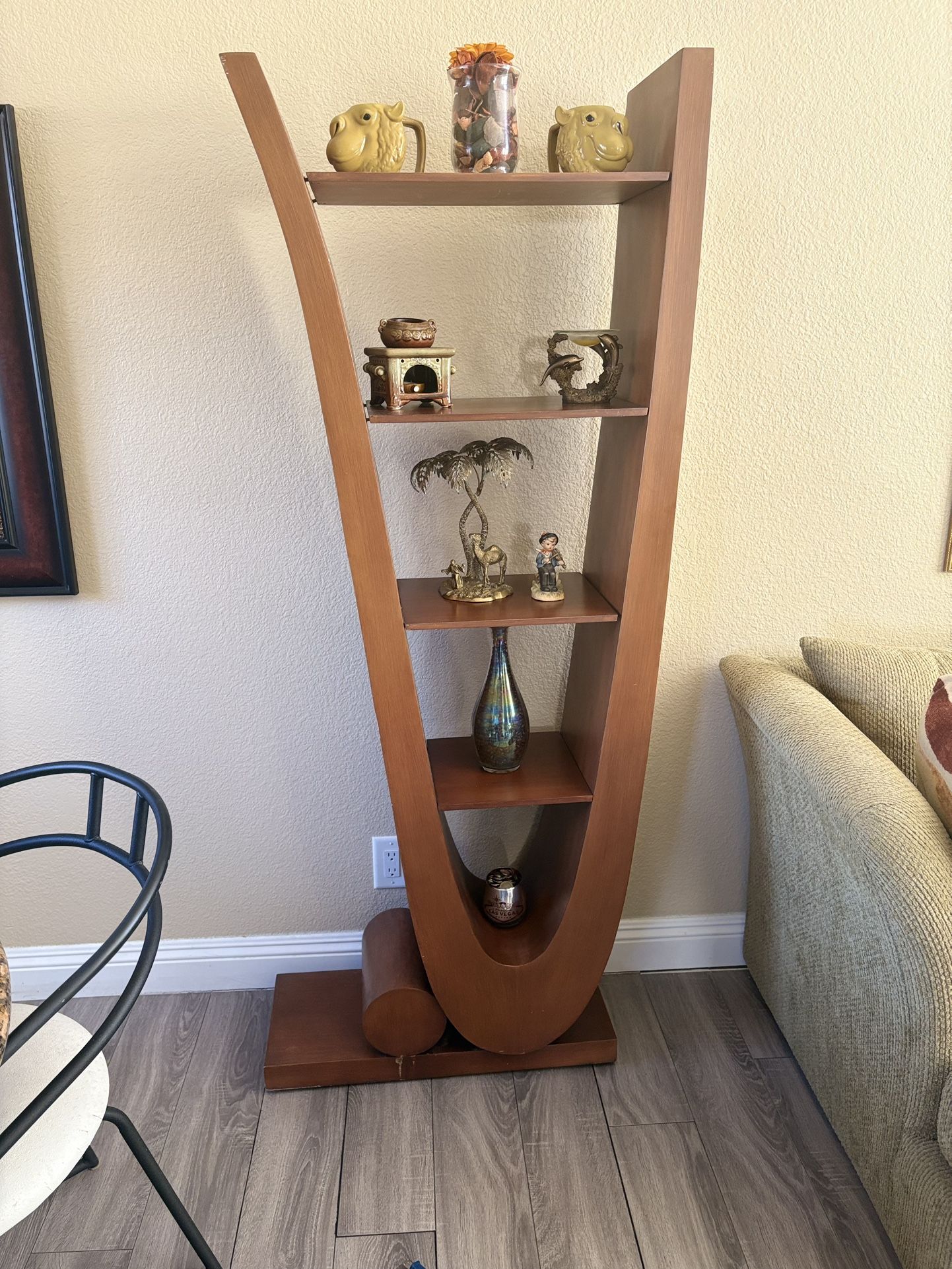 Oak Wood Standing Shelves