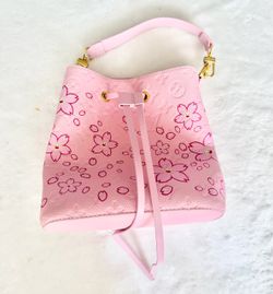 Pink cherry blossom bag