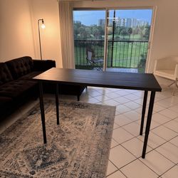 Limited Edition Extra Long Ikea Black Desk And Adjustable Legs
