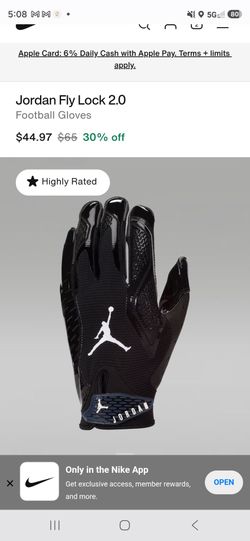 Jordan fly lock football gloves