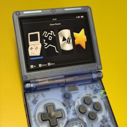 Anbernic RG35XXSP Clamshell Handheld Console Blue 64GB Tested