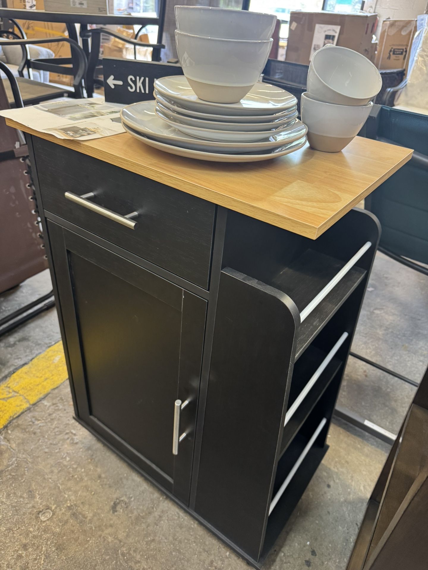 New Bar Cart , Small Island With Storage