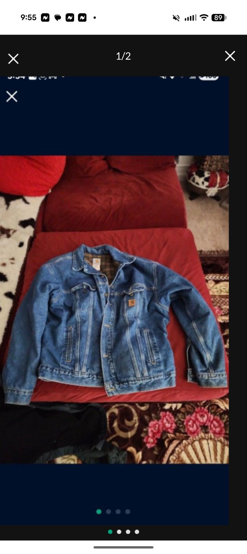 Carhartt denim jacket size xxl mens
