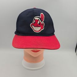Vintage Logo 7 Cleveland Indians MLB Navy/Red Snapback Adjustable Hat. 11