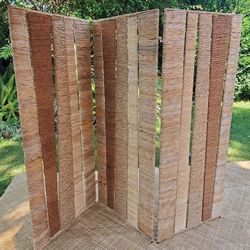 Woven Room Divider Screen 