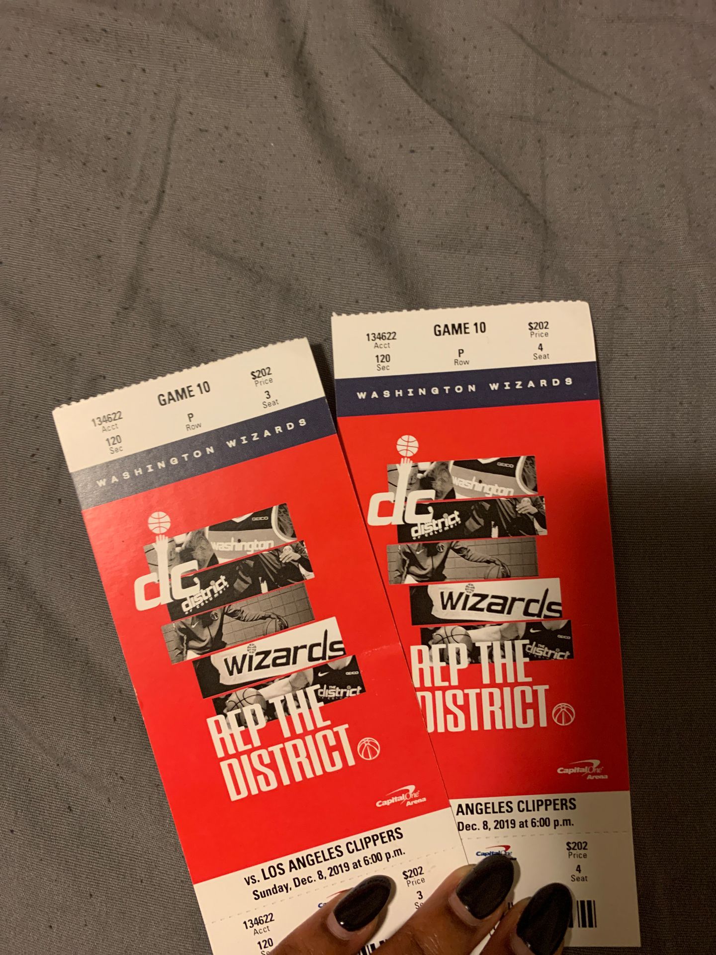 Wizards vs. Clippers Tickets $190 each
