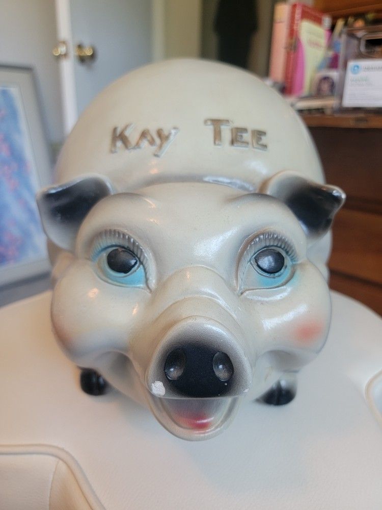 KayTee Chalkware Piggy Bank 1960's