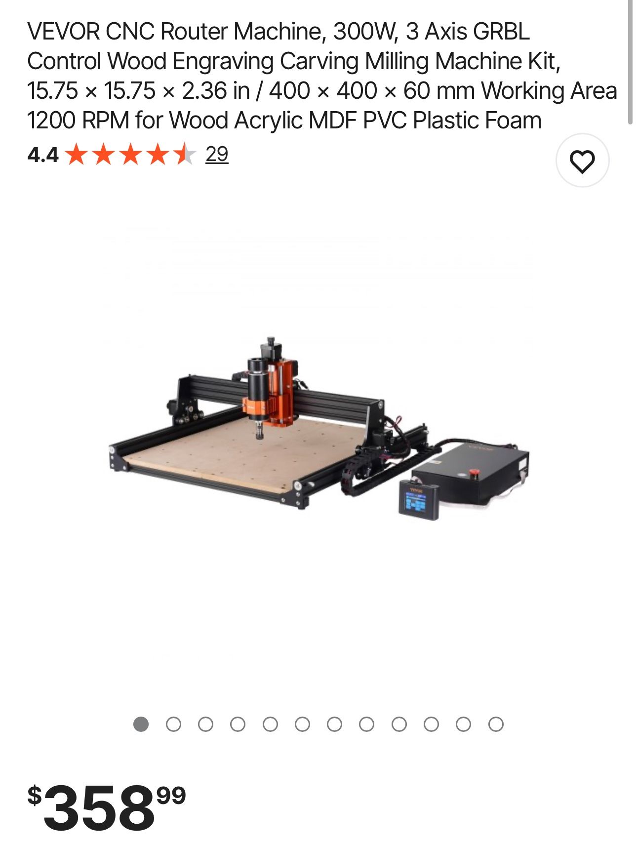 VEVOR CNC Router Machine, Wood Engraving Carving Milling Machine