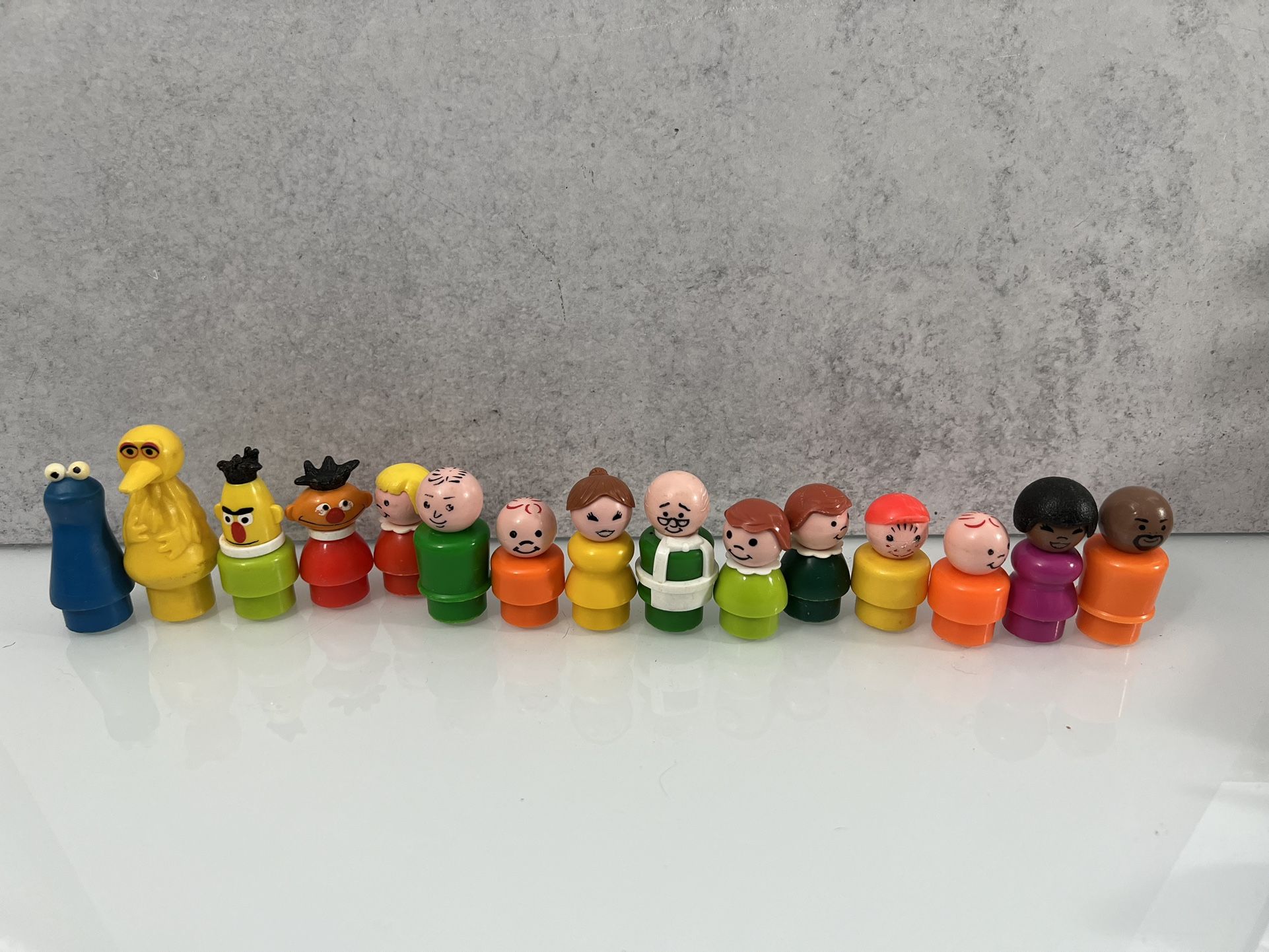 Vintage Fisher Price Little People Lot - Sesame Street 