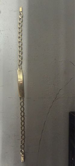 Gold10k ID curb Chain Bracelet