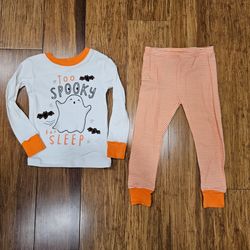 Carter's Toddler Gender Neutral "Too Spooky for Sleep" Ghost Halloween Pajamas – Size 2T
