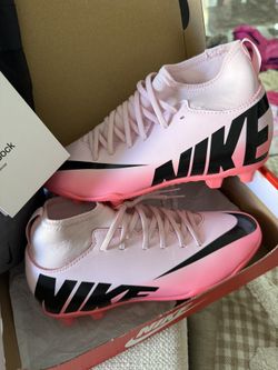 Nike Mercurial Vapor 15 Club FG MG Pink Cleats & Shin Guards