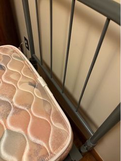 Antique toddler bed with new mattress