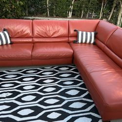 Italian Leather Sectional Sofa