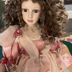 Vintage Porcelain doll In Box