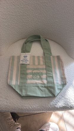 Trader Joe’s striped mini canvas tote bag