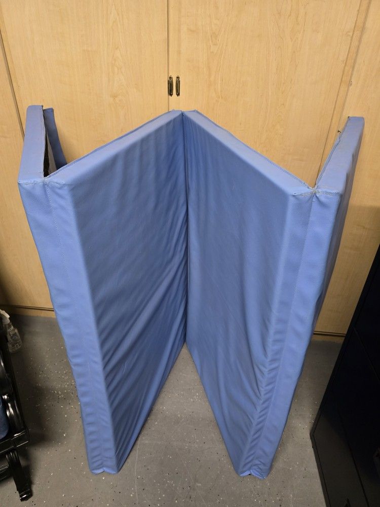 Four Panel Blue Folding Gymnastics Mat