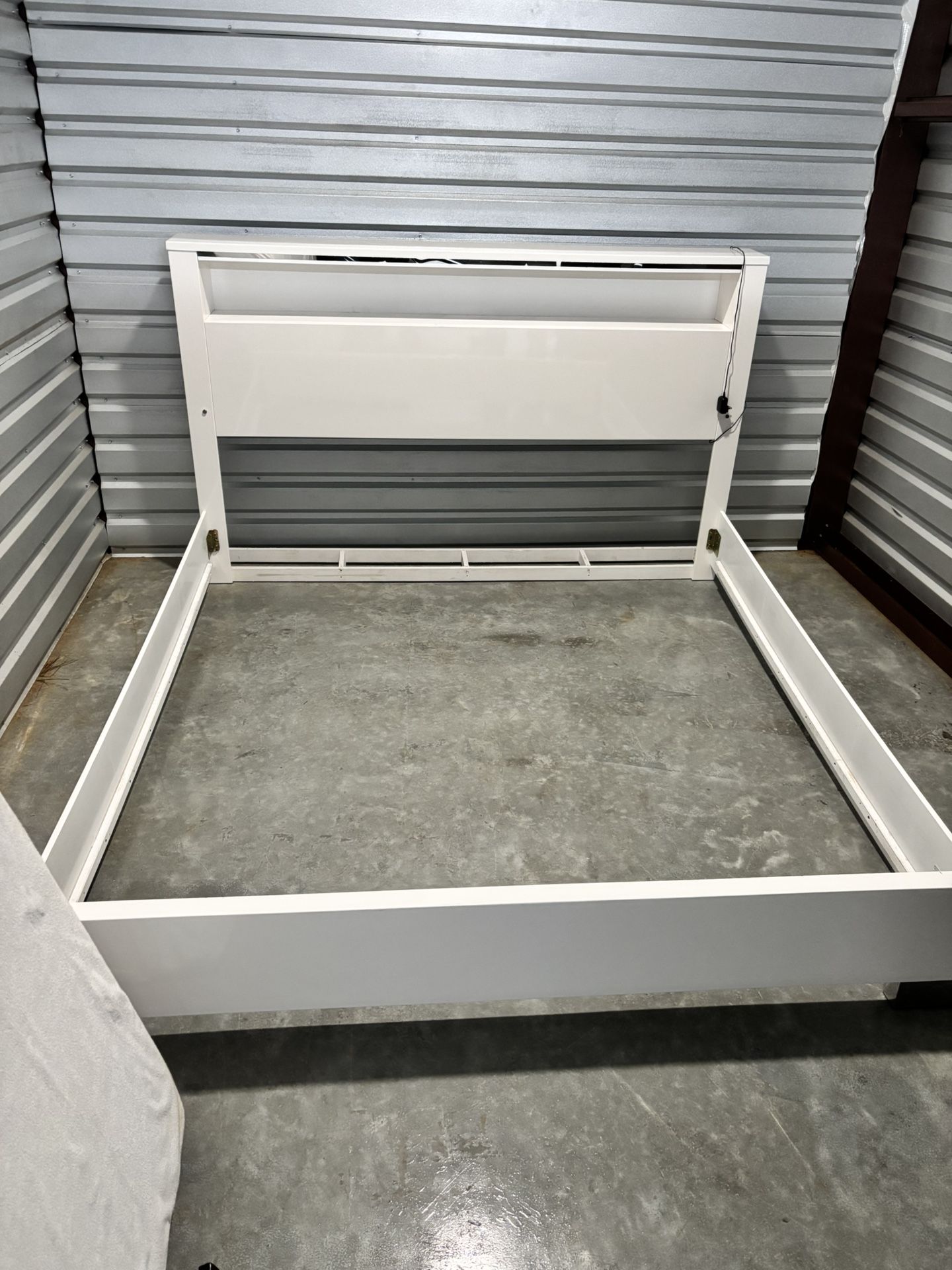 White Led Bed Frame Set