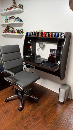 Mounting wall desk and office chair