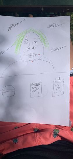 Drawing with 4 of my practice signatures