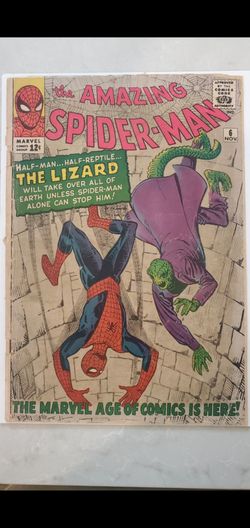 Amazing Spider-Man #6 (1963) 1st Appearance of the Lizard!! [G+/VG-]