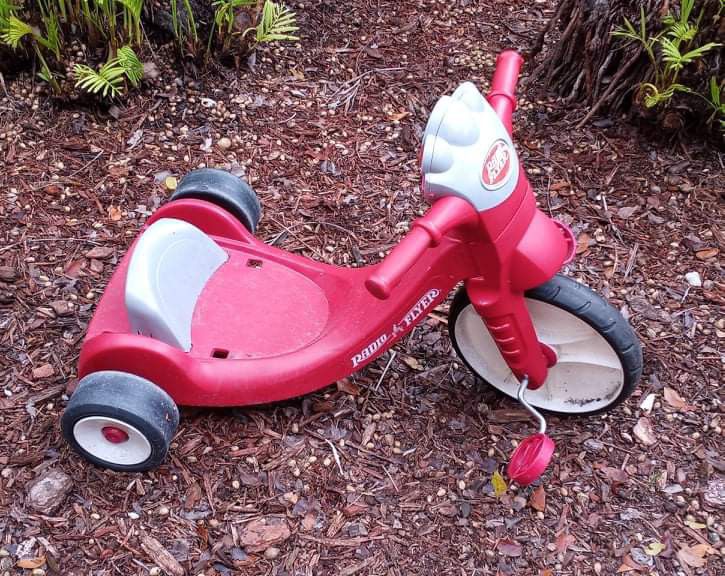 red plastic kids big wheel trike PRICE IS FIRM 
