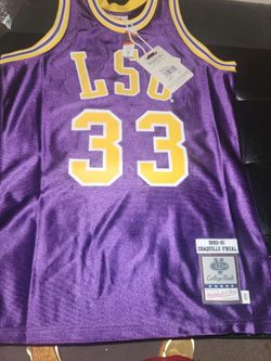 SHAQUILLE  O'NEAL LSU  AUTHENTIC MITCHELL & NESS JERSEY