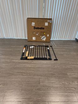 $30 #3453 (30” Tall X 36-41” wide) Babelio Extra wide door safety gate for baby toddler or dog