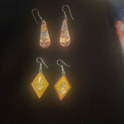 Unique Material Hanging Earrings!