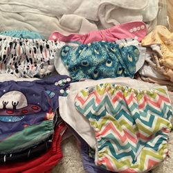 51 Cloth Diapers (NB-3yo) Roughly 100 Inserts