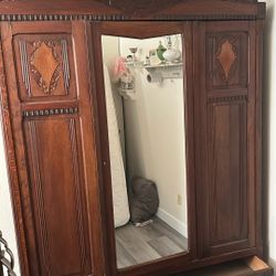 Antique wardrobe I believe it’s walnut