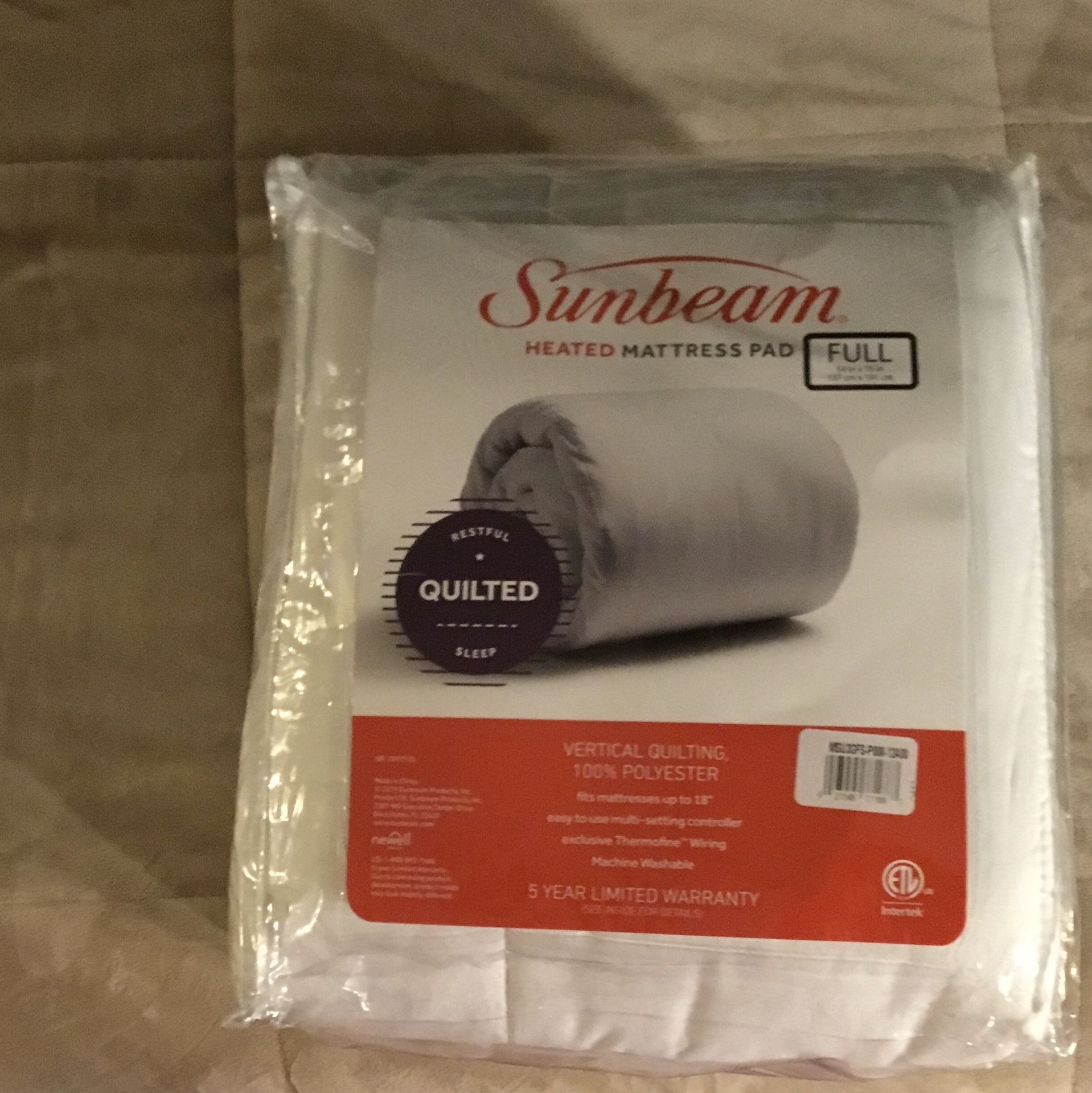 Sunbeam Heated Mattress Pad (FULL)