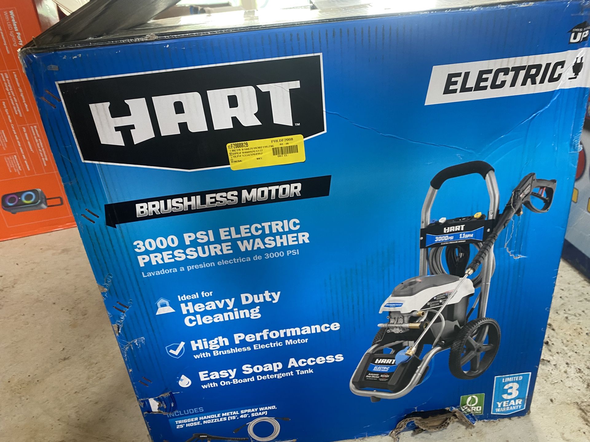 HART 3000 PSI electric Pressure Washer