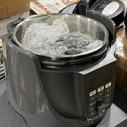 Nuwave Duet Air Fryer, Electric Pressure Cooker & Grill Combo, 540 IN 1 Multicooker with 2 Removable Lids, Slow Cook, Sears, Sautés, 18/10 SS Pot, Sur