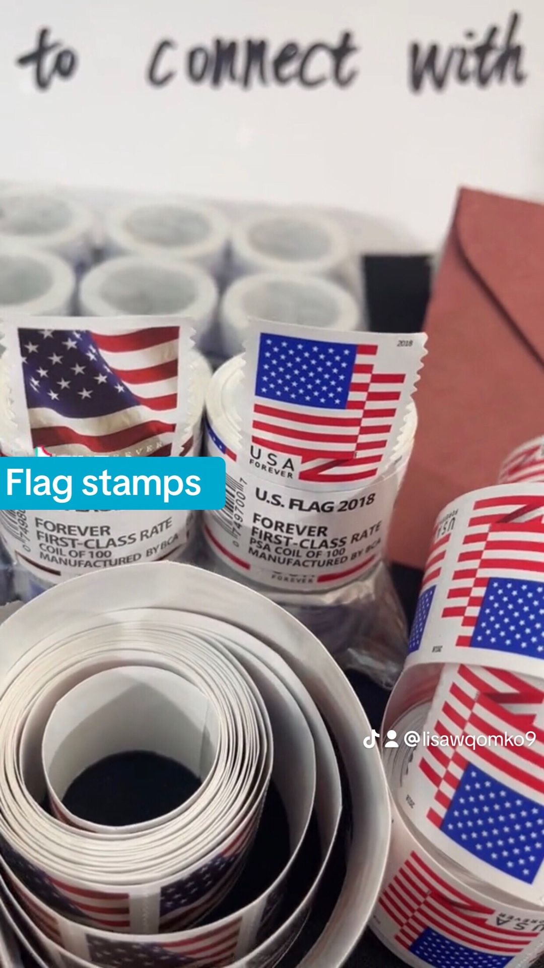 100 Rolls Flag Roll Stamps