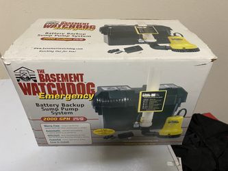 Open Box / Never Used Basement Watchdog Emergency Backup Sump Pump 2000