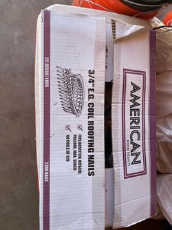 3/4” E.G. coil roofing nails