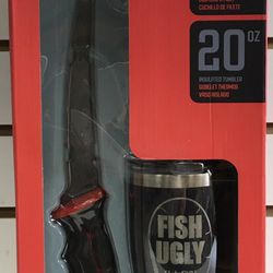 Ugly Stik 7” Filet Knife & 20 Oz. Insulated Tumbler Brand New 