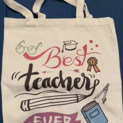 Teacher Canvas Tote 