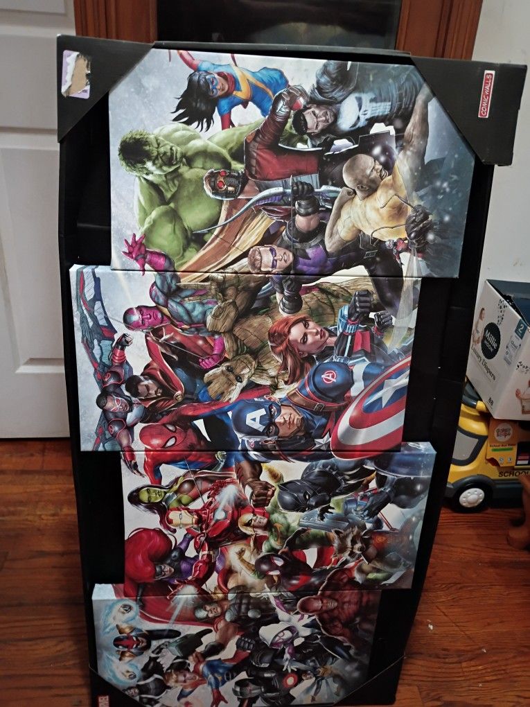 Marvel 4 Piece Canvas Pictures