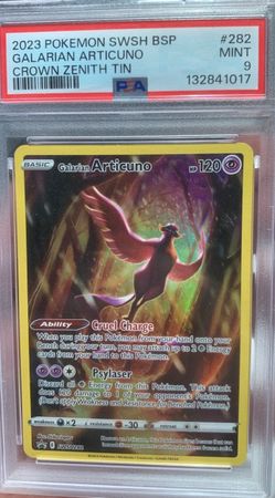 Pokemon Galarian Articuno Crown Zenith Tin PSA 9 Mint