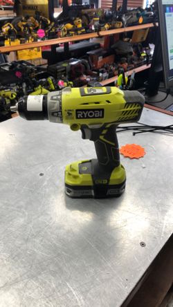 1003 Ryobi P214 18v Lithium Ion 1/2” Hammer Drill Driver W/ 1.5ah Battery 001825