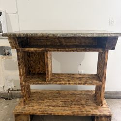     Rustic Wood Mini Bar / Table