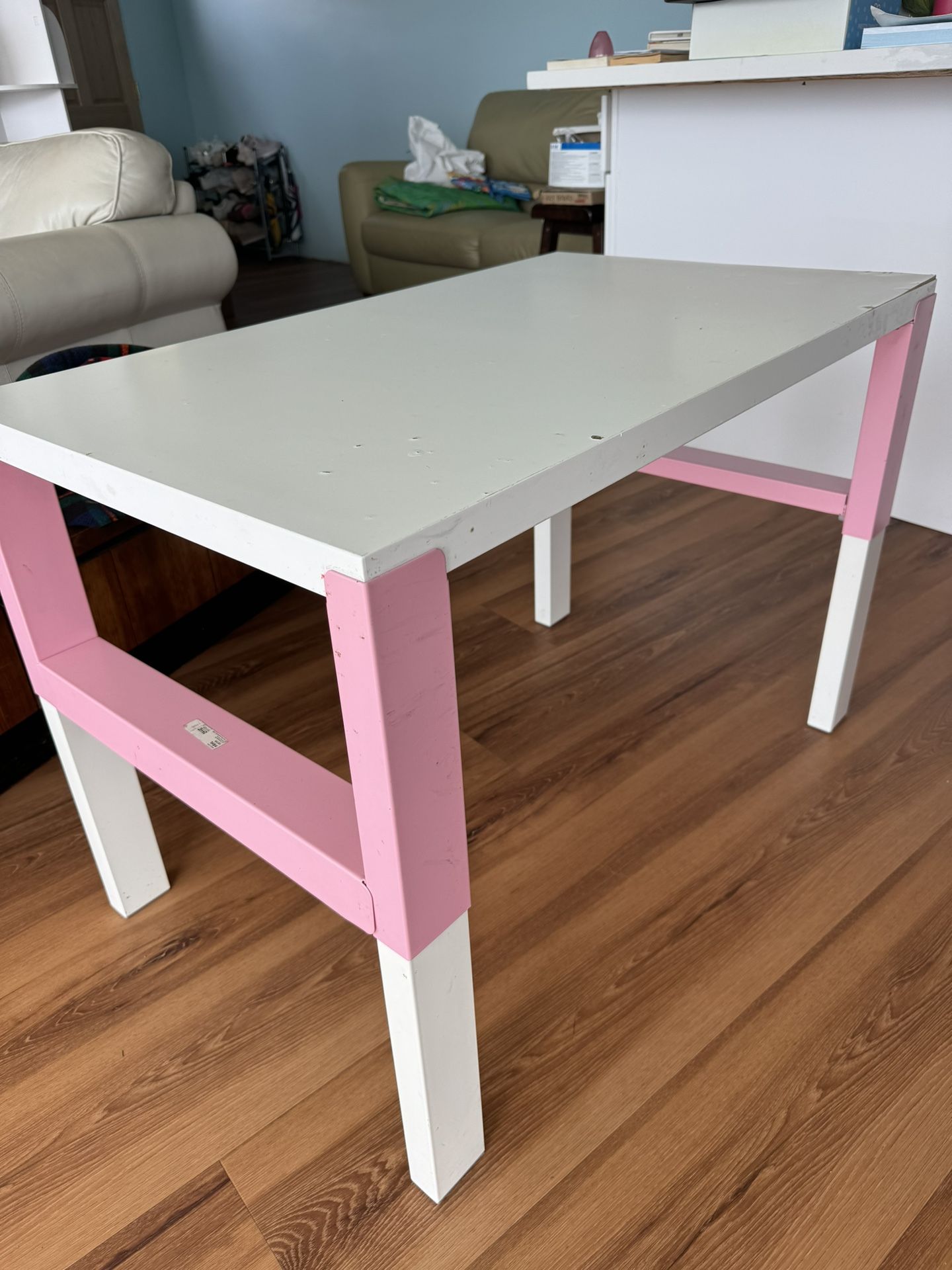 IKEA Pink Baby/Toddler Toy Storage, Matching Desk With Chair